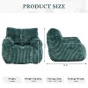 Kumasinova Corduroy Bean Bag Chair for Adults,Teens,Memory Foam Bean Bag Sofa with Armrest,Bean Bag Lounger for Bedroom,Living Room,No Assembly,Green - 2 of 4