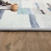 Modern Washable Rug Low Pile with Non-Slip Backing Contemporary Geometric Area Rug for Living Room Carpet for Bedroom Office Dining Room - 4 of 4
