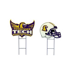 NCAA Tennessee Tech Golden Eagles Logo and Helmet 2pk Yard Sign Set - 1 of 1