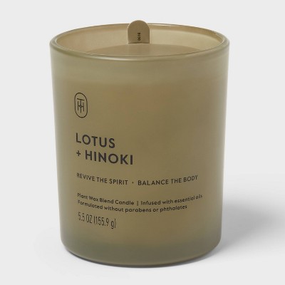 Glass Lotus and Hinoki Jar Candle 5.5oz - Threshold™