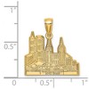 Black Bow Jewelry Cutout New York Skyline with Taxi Pendant in 14 Karat Yellow Gold - 4 of 4