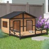 Large Solid Wood Dog House, 39.25" H x 63.5" W x 59" D ¨C Spacious Outdoor/Indoor Shelter for Medium Dogs (20¨C50 lbs) - 4 of 4