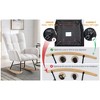 Aukfa Soft Teddy Fabric Rocking Chair w/Pocket - Ergonomic Nursery Glider, Solid Wood Base, 250LB Capacity for Living Room & Bedroom - 2 of 4