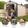 Lifetime 20 ft. x 8 ft. Dual Entry Outdoor Storage Shed, Tan (60127) - 4 of 4