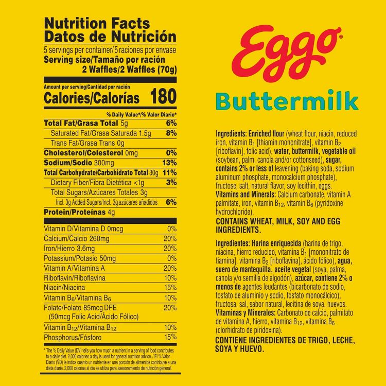 Eggo Frozen Waffles Buttermilk - 12.3oz/10ct, 6 of 9