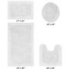 Edge Bath Rug 100% Premium Cotton Ultra-Soft Water Absorbent Tufted Solid Reversible 4 Piece Bathroom Rug Set for Machine Washable Bathmat - 2 of 2