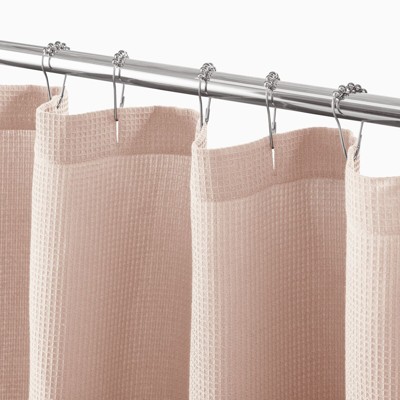 Photo 1 of mDesign Cotton Waffle Knit Shower Curtain, Spa Quality