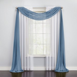 BrylaneHome BH Studio Sheer Voile Scarf Valance - 1 of 4