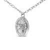 Haus of Brilliance Silver 1/6 Cttw Diamond Wheel and Spoke Pendant Necklace - 18" - 3 of 4