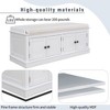 PAGED Classic 4-Door Storage Bench with Linen Cushion, Entryway Ottoman with Storage, Magnetic Closure Shoe Bench with Adjustable Shelves - 4 of 4
