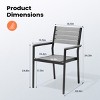 Pellebant Outdoor Dining Chairs Modern Aluminum Stackable Chairs for Patio - 2 of 4