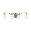 Livex Lighting Somerville 4 - Light Vanity in  Antique Brass - 3 of 4