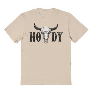Rerun Island Men's Howdy Skull Short Sleeve Graphic Cotton T-shirt - 1 of 1