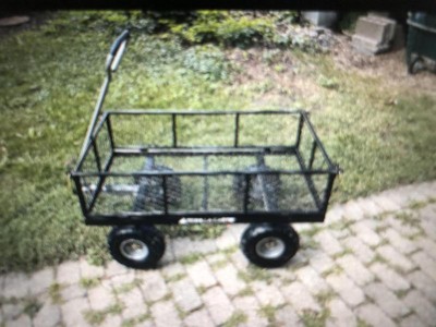 Mesh Steel Garden Cart 880lbs Black