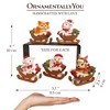 Christmas Critters Animals on Sleighs Set of 5 Figurines, 5" Tabletop Holiday Animal Decor with Bunny, Piglet, Duckling, Lamb and Fox| OrnamentallyYou - 3 of 4