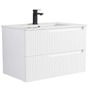 Citiscape Modern Bathroom Vanity with Textured Drawer Fronts - 1 of 4