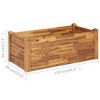 vidaXL Planter Flower Plant Box for Outdoor Patio Garden Solid Wood Acacia - 4 of 4