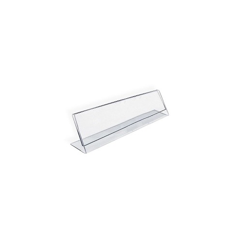 Azar Displays L-shaped Sign Holders Clear Acrylic 10/pack (112703