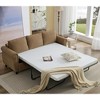 NicBex Convertible Sleeper Chair,81.5" Pull-out Sofa Bed with Adjustable Backrest,Couches with Foam Mattress for Living Room,Beige/Brown/Dark Gray - 4 of 4