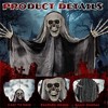 Tramull 3-Pack Hanging Halloween Skeleton Ghosts, Lifelike Grim Reaper Decorations for Outdoor & Indoor Scary Displays - 3 of 4
