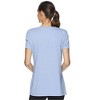 Reebok Womens V-Neck Script Logo Graphic T-Shirt, Blue, Small - 2 of 4