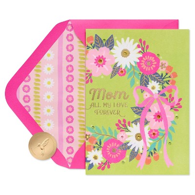 PAPYRUS Mother's Day Card Floral Cropped Wreath