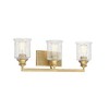 Savoy House Hampton 3 - Light Vanity in  Warm Brass - 3 of 4