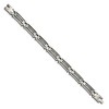 Black Bow Jewelry Men's Stainless Steel with Brushed Cable Inlay 9 Inch Bracelet - 2 of 4