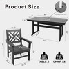XINGHANZHENXUAN Black 7-Piece Outdoor Patio Dining Set with Umbrella Hole for Backyard, Lawn, Garden, or Poolside Use - 4 of 4