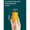 Pure Beeswax Pillar Candles - 1.8x3 inch Set of 3 - Yellow - 25 Hour Burning - Smokeless - Home Decor - Natural - 2 of 4