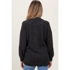 Pinkblush Charcoal Oversized Ribbed Knit Henley Maternity Sweater - 4 of 4