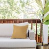 16"x16" Deny Designs Little Arrow Design Co Vert Triple Dash Ochre Square Outdoor Throw Pillow Gold - 3 of 4