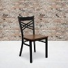 Emma and Oliver 2 Pack "X" Back Metal Restaurant Chair - image 2 of 4