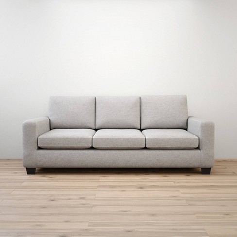 Brookside Brynn 76 Upholstered Square Arm Sofa ,Light Grey