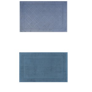 Unique Bargains 2Pcs Cotton Banded Reversible Soft Plush Absorbent Bathtub Mat - 1 of 4