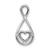 Black Bow Jewelry Diamond Infinite Heart Pendant in Sterling Silver - 3 of 4