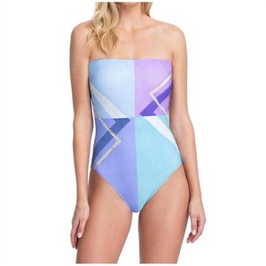 Women's Bandeau Strapless One Piece Swimsuit - Gottex - 1 of 3