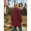 Clearlove Long Sleeve Coat Women's Cardigan Jacket Knitted Solid Color Open Stitch Loose Fit Mid-length Soft Casual Perfect for Spring Fall - 4 of 4