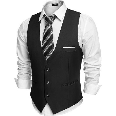 COOFANDY Men's Suit Vest Slim Fit Formal Dress Waistcoat