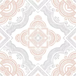 4'x5' Set of 20 Cecilia Peel & Stick Floor Tiles White - Brewster