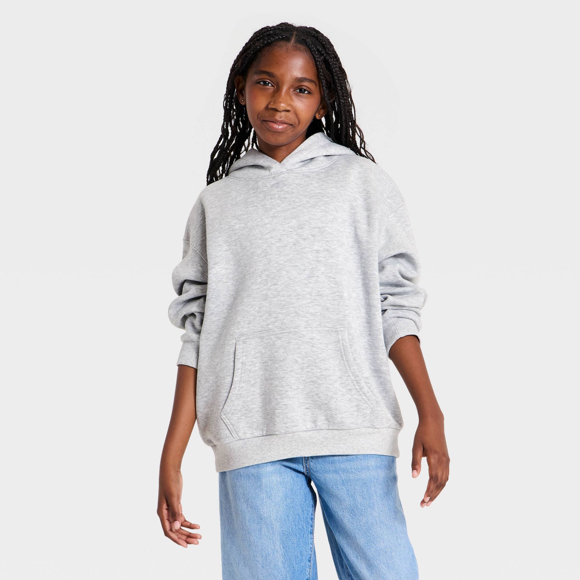 Girls' Oversized Fleece Hoodie - art class™