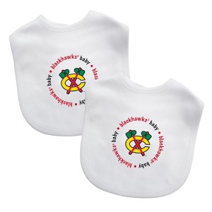 BabyFanatic Officially Licensed Unisex Baby Bibs 2 Pack - NHL Chicago Blackhawks - 1 of 3