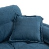 Ridstar 84 in. W 3-in-1 Small Loveseat Sofa with 2 Throw Pillows & Memory Foam For Living Room & Apartment-Blue - 4 of 4