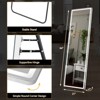 VYNXARIA 3 Color Lighting Mirror with LED Lights, 64"x21" Lighted Floor Standing Mirror with Stand,Floor Mirror Full Length - 3 of 4