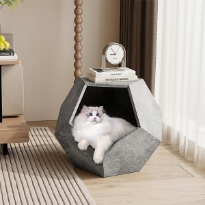 Cat House, Cat Beds, Cat Houses & Condos With Desktop, Large Area Hideaway Cave, Wooden Cat Bed Side Table & Nightstand For Bedroom Living Room Decor - 1 of 4