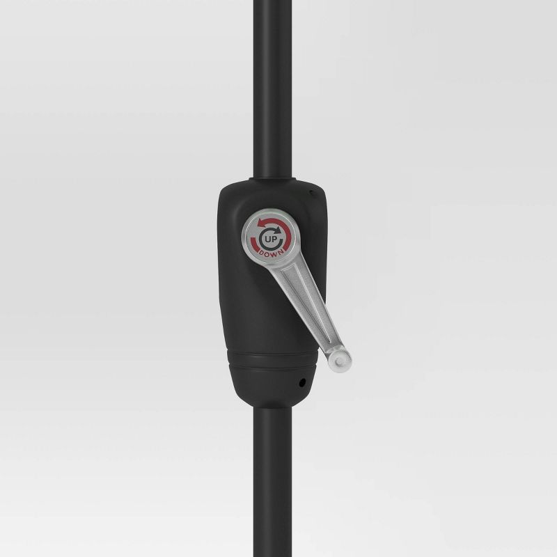 8.83'x7.81' Half-Circle Outdoor Patio Market Umbrella with Black Pole - Room Essentials™, 6 of 8