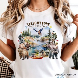 Artistically Vibrant Yellowstone National Park T-Shirt, Wildlife and Nature Tee and Souvenir | OrnamentallyYou - 1 of 4