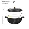 Karl Home 5 qt. Enameled Cast Iron Round Dutch Oven in Red with Lid - 2 of 4