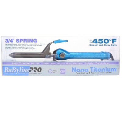 BaBylissPRO Nano Titanium ¾" Spring Curling Iron