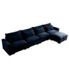 157.5" Corduroy Cloud L-Shaped Modular Sectional Sofa with Deep Seat & Storage Ottoman - 4 of 4